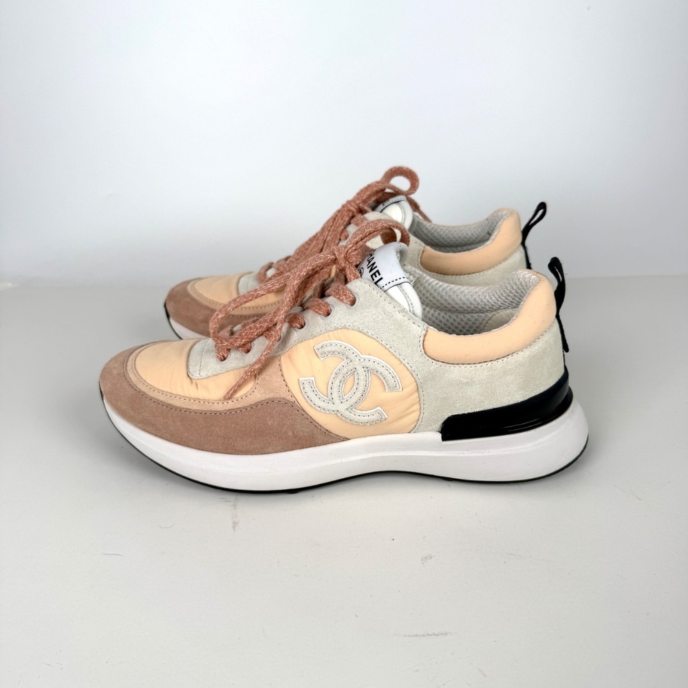 Chanel Cc Interlocking Multicolor Logo Light Beig… - image 5